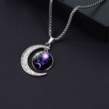 Load image into Gallery viewer, Luminous Zodiac Moon Titanium Steel Necklace Personalized Moon Pendant, Necklace Leo, Necklace Virgo, Necklace Libra, Necklace Scorpio, Necklace Sagittarius, Necklace Aquarius, Necklace Capricorn, Necklace Pisces, Necklace Aries, Necklace Taurus       ...