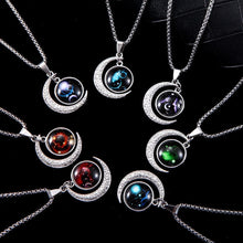 Load image into Gallery viewer, Luminous Zodiac Moon Titanium Steel Necklace Personalized Moon Pendant, Necklace Leo, Necklace Virgo, Necklace Libra, Necklace Scorpio, Necklace Sagittarius, Necklace Aquarius, Necklace Capricorn, Necklace Pisces, Necklace Aries, Necklace Taurus       ...