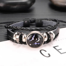 Load image into Gallery viewer, Twelve Constellations Multilayer Beaded Cowhide Bracelet, Style: Virgo Ordinary, Bracelet Taurus Ordinary, Bracelet Taurus Luminous, Bracelet Aquarius Ordinary, Bracelet Aquarius Luminous, Bracelet Leo Ordinary, Bracelet Libra Luminous                 ...