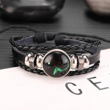 Load image into Gallery viewer, Twelve Constellations Multilayer Beaded Cowhide Bracelet, Style: Virgo Ordinary, Bracelet Taurus Ordinary, Bracelet Taurus Luminous, Bracelet Aquarius Ordinary, Bracelet Aquarius Luminous, Bracelet Leo Ordinary, Bracelet Libra Luminous                 ...