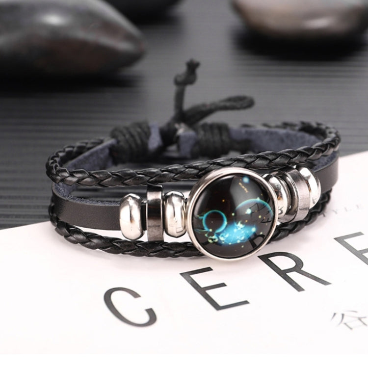 Twelve Constellations Multilayer Beaded Cowhide Bracelet, Style: Virgo Ordinary, Bracelet Taurus Ordinary, Bracelet Taurus Luminous, Bracelet Aquarius Ordinary, Bracelet Aquarius Luminous, Bracelet Leo Ordinary, Bracelet Libra Luminous                 ...