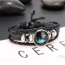 Load image into Gallery viewer, Twelve Constellations Multilayer Beaded Cowhide Bracelet, Style: Virgo Ordinary, Bracelet Taurus Ordinary, Bracelet Taurus Luminous, Bracelet Aquarius Ordinary, Bracelet Aquarius Luminous, Bracelet Leo Ordinary, Bracelet Libra Luminous                 ...