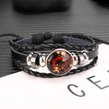 Load image into Gallery viewer, Twelve Constellations Multilayer Beaded Cowhide Bracelet, Style: Virgo Ordinary, Bracelet Taurus Ordinary, Bracelet Taurus Luminous, Bracelet Aquarius Ordinary, Bracelet Aquarius Luminous, Bracelet Leo Ordinary, Bracelet Libra Luminous                 ...