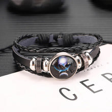Load image into Gallery viewer, Twelve Constellations Multilayer Beaded Cowhide Bracelet, Style: Virgo Ordinary, Bracelet Taurus Ordinary, Bracelet Taurus Luminous, Bracelet Aquarius Ordinary, Bracelet Aquarius Luminous, Bracelet Leo Ordinary, Bracelet Libra Luminous                 ...