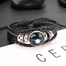 Load image into Gallery viewer, Twelve Constellations Multilayer Beaded Cowhide Bracelet, Style: Virgo Ordinary, Bracelet Taurus Ordinary, Bracelet Taurus Luminous, Bracelet Aquarius Ordinary, Bracelet Aquarius Luminous, Bracelet Leo Ordinary, Bracelet Libra Luminous                 ...