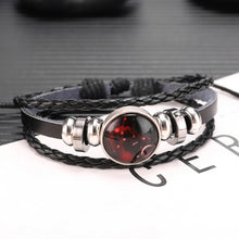 Load image into Gallery viewer, Twelve Constellations Multilayer Beaded Cowhide Bracelet, Style: Virgo Ordinary, Bracelet Taurus Ordinary, Bracelet Taurus Luminous, Bracelet Aquarius Ordinary, Bracelet Aquarius Luminous, Bracelet Leo Ordinary, Bracelet Libra Luminous                 ...