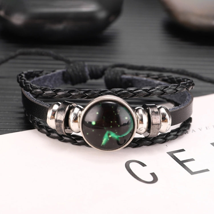 Twelve Constellations Multilayer Beaded Cowhide Bracelet, Style: Virgo Ordinary, Bracelet Taurus Ordinary, Bracelet Taurus Luminous, Bracelet Aquarius Ordinary, Bracelet Aquarius Luminous, Bracelet Leo Ordinary, Bracelet Libra Luminous                 ...