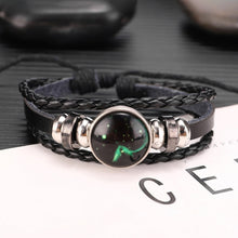 Load image into Gallery viewer, Twelve Constellations Multilayer Beaded Cowhide Bracelet, Style: Virgo Ordinary, Bracelet Taurus Ordinary, Bracelet Taurus Luminous, Bracelet Aquarius Ordinary, Bracelet Aquarius Luminous, Bracelet Leo Ordinary, Bracelet Libra Luminous                 ...