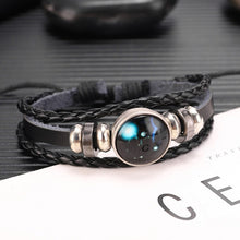Load image into Gallery viewer, Twelve Constellations Multilayer Beaded Cowhide Bracelet, Style: Virgo Ordinary, Bracelet Taurus Ordinary, Bracelet Taurus Luminous, Bracelet Aquarius Ordinary, Bracelet Aquarius Luminous, Bracelet Leo Ordinary, Bracelet Libra Luminous                 ...