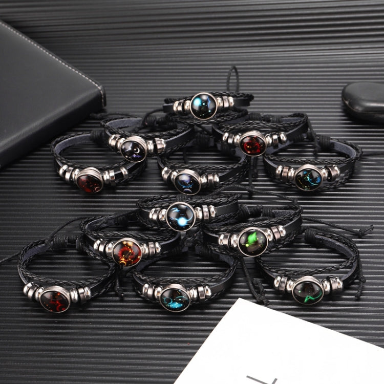 Twelve Constellations Multilayer Beaded Cowhide Bracelet, Style: Virgo Ordinary, Bracelet Taurus Ordinary, Bracelet Taurus Luminous, Bracelet Aquarius Ordinary, Bracelet Aquarius Luminous, Bracelet Leo Ordinary, Bracelet Libra Luminous                 ...