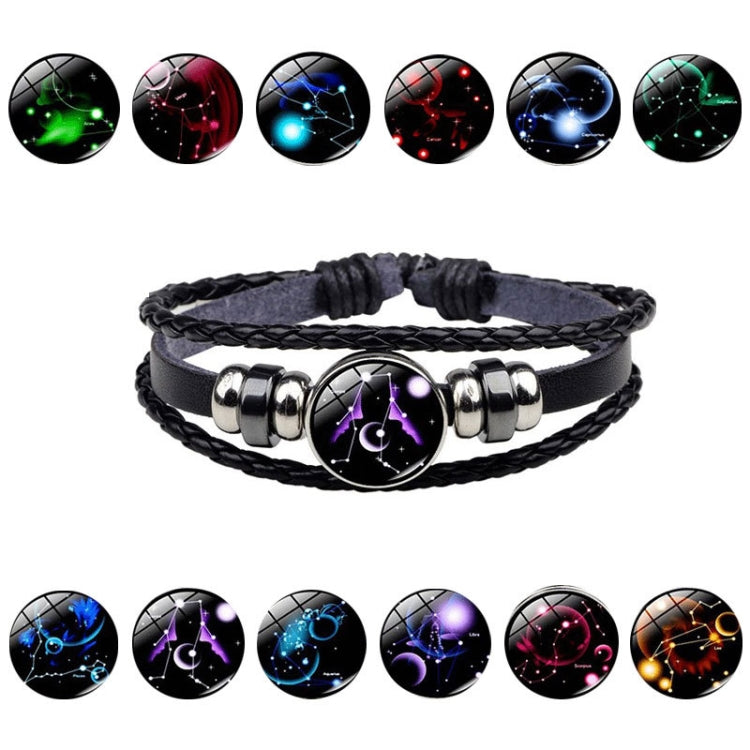 Twelve Constellations Multilayer Beaded Cowhide Bracelet, Style: Virgo Ordinary, Bracelet Taurus Ordinary, Bracelet Taurus Luminous, Bracelet Aquarius Ordinary, Bracelet Aquarius Luminous, Bracelet Leo Ordinary, Bracelet Libra Luminous                 ...