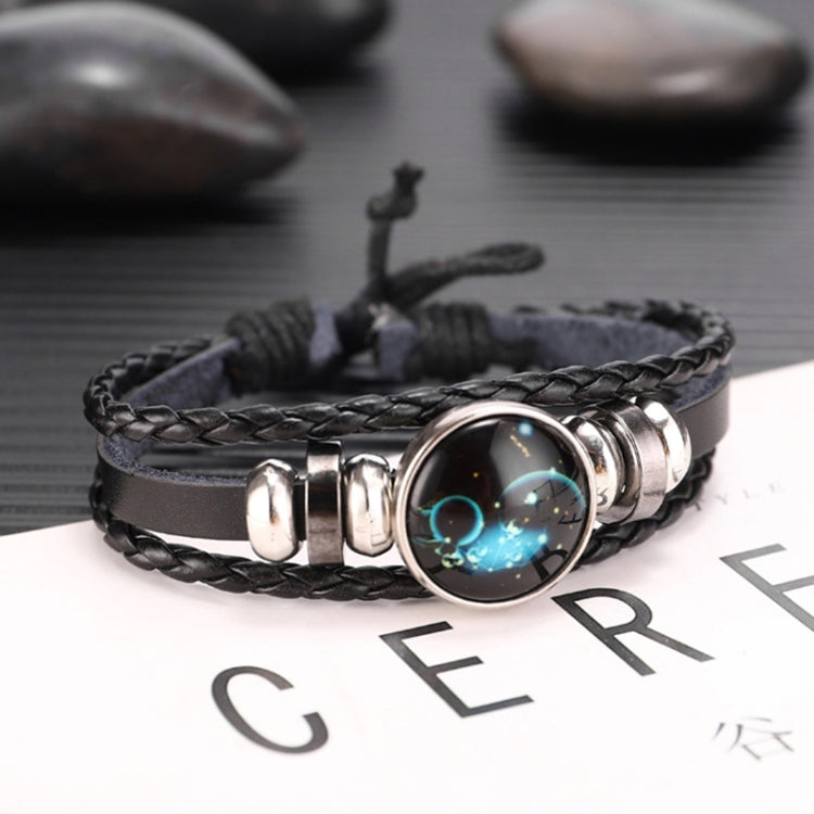 Twelve Constellations Multilayer Beaded Cowhide Bracelet, Style: Virgo Ordinary, Bracelet Taurus Ordinary, Bracelet Taurus Luminous, Bracelet Aquarius Ordinary, Bracelet Aquarius Luminous, Bracelet Leo Ordinary, Bracelet Libra Luminous                 ...