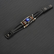 Load image into Gallery viewer, Twelve Constellations Night Light Leather Rope Bracelet Woven Beads Bracelet, Style:, Aquarius, Pisces, Aries, Taurus, Gemini, Cancer, Leo, Virgo, Heaven, Scorpio, Sagittarius, Capricorn