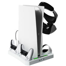 Load image into Gallery viewer, For PS5 ipaly Host Multifunctional Cooling Base VR2 Handle Charging Stand Disc Storage Rack, HBP-6478