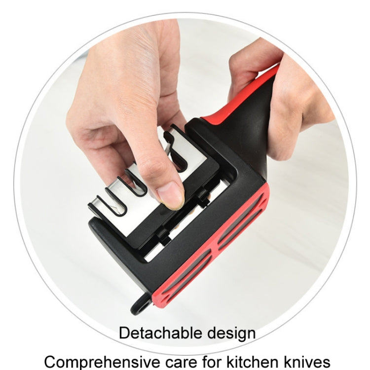 LsCook Kitchen Multifunctional Hangable Multi-segment Handheld Knife Sharpener, Specification: 3 Stage, 4 Stage
