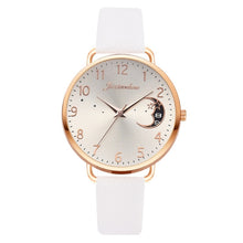 Load image into Gallery viewer, Ladies Moon Pattern Dial PU Strap Quartz Watch