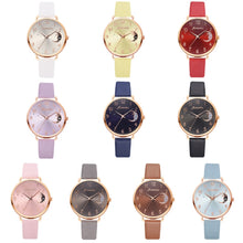 Load image into Gallery viewer, Ladies Moon Pattern Dial PU Strap Quartz Watch