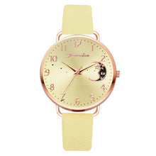 Load image into Gallery viewer, Ladies Moon Pattern Dial PU Strap Quartz Watch