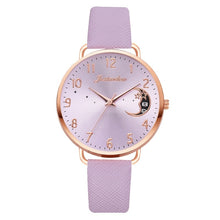 Load image into Gallery viewer, Ladies Moon Pattern Dial PU Strap Quartz Watch