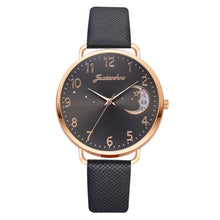 Load image into Gallery viewer, Ladies Moon Pattern Dial PU Strap Quartz Watch