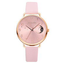 Load image into Gallery viewer, Ladies Moon Pattern Dial PU Strap Quartz Watch