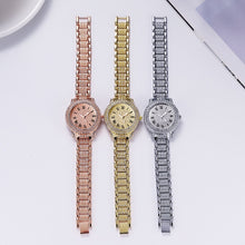 Load image into Gallery viewer, Full Diamond Roman Literal Steel Strap Quartz Watch