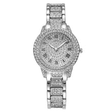 Load image into Gallery viewer, Full Diamond Roman Literal Steel Strap Quartz Watch