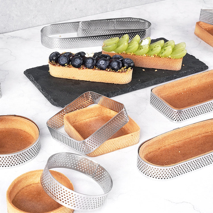 BN1006 Stainless Steel Mousse Circle Thickened Perforated Cake Mold DIY Baking Tools, Love(3.1 inches), Rectangle(4.3 inches), Rectangle(4.7 inches), Rectangle(7 inches), Square(2.9 inches), Square(3.3 inches), Square(3.9 inches), Square(4.7 inches)   ...
