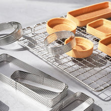 Load image into Gallery viewer, BN1006 Stainless Steel Mousse Circle Thickened Perforated Cake Mold DIY Baking Tools, Love(3.1 inches), Rectangle(4.3 inches), Rectangle(4.7 inches), Rectangle(7 inches), Square(2.9 inches), Square(3.3 inches), Square(3.9 inches), Square(4.7 inches)   ...