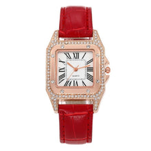 Load image into Gallery viewer, Women Fashion Tonneau Square Strap Quartz Watch, White, Red, Black, Brown+Bracelet, Green+Bracelet, Black+Bracelet, Pink+Bracelet