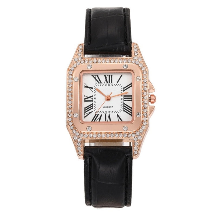 Women Fashion Tonneau Square Strap Quartz Watch, White, Red, Black, Brown+Bracelet, Green+Bracelet, Black+Bracelet, Pink+Bracelet