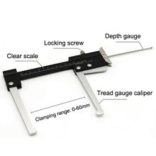 Load image into Gallery viewer, Multi-function Tire Patterns Deep Ruler Brake Disc Thickness Measuring Tools, Measuring Tools