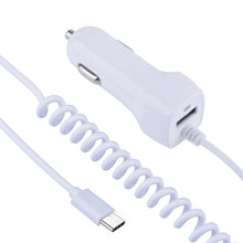 Load image into Gallery viewer, 522AL Fast Charging With Cable Car Charging, Output Interface:, 8 Pin (Black), 8 Pin (White), Type-C/USB-C (Black), Type-C/USB-C (White), Micro USB (Black), Micro USB (White)