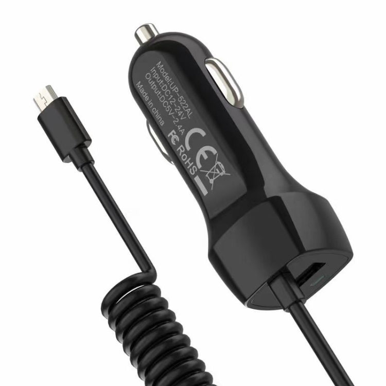 522AL Fast Charging With Cable Car Charging, Output Interface:, 8 Pin (Black), 8 Pin (White), Type-C/USB-C (Black), Type-C/USB-C (White), Micro USB (Black), Micro USB (White)