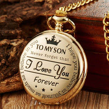Load image into Gallery viewer, Engraved Vintage Commemorative Quartz Pocket Watch Round Watch, Style: