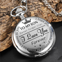 Load image into Gallery viewer, Engraved Vintage Commemorative Quartz Pocket Watch Round Watch, Style: