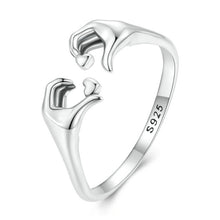 Load image into Gallery viewer, Sterling Silver S925 Heart Gesture Opening Romantic Ring, SCR902