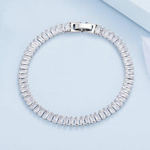 Load image into Gallery viewer, Sparkling Cubic Zirconia Bracelet Gold Plated Copper Jewelry, YIB055-17L, YIB055-19L, YIB055-17LCP, YIB055-19LCP, YIB055-17LVT, YIB055-19LVT