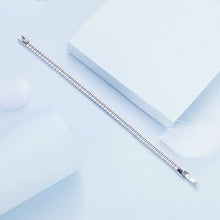 Load image into Gallery viewer, Sparkling Cubic Zirconia Bracelet Gold Plated Copper Jewelry, YIB055-17L, YIB055-19L, YIB055-17LCP, YIB055-19LCP, YIB055-17LVT, YIB055-19LVT