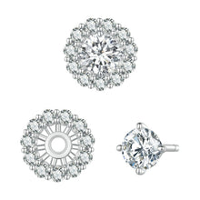 Load image into Gallery viewer, Sterling Silver S925 Round Moissanite Detachable Stud Earrings, MSE010