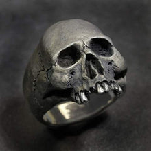Load image into Gallery viewer, C56213 2pcs Punk Vintage Skull Ring Horror Skull Ring Men Gift, 12, 13, 14
