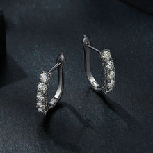 Load image into Gallery viewer, Sterling Silver S925 Moissanite U-Shaped Pattern Earrings, MSE011