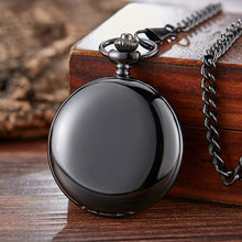 Load image into Gallery viewer, pm240 Classic Double Open Double Face Vintage Manual Mechanical Pocket Watch with Roman Lettering, Black Shell Black Face Gold Movement, Silver Shell Silver Face Silver Movement, Gold Shell Gold Face Movement, Round Opening Gold Shell Gold Face