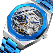 Load image into Gallery viewer, FORSINING F980 Luminous Three Eye Six Shot Weekly Steel Belt Men Fully Automatic Mechanical Watch