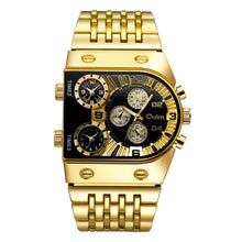 Load image into Gallery viewer, Oulm 9315 Multi Time Zone Large Dial Luminous Men Watch Steel Strap Casual Quartz Watch
