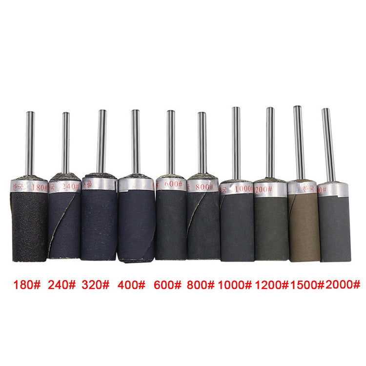 10pcs 3mm Handle Mirror Polishing Paper Stick, Mesh:, 180, 240, 320, 400, 600, 800, 1000, 1200, 1500, 2000