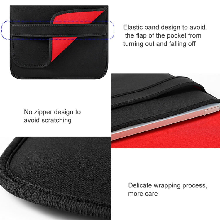 Neoprene Laptop Lining Bag Horizontal Section Flap Clutch Bag, 12 Inch, 13 Inch, 14 Inch, 15 Inch, 17 Inch, 10 Inch