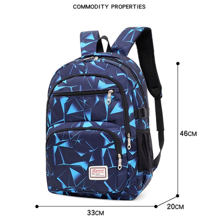 WA208 3 In 1 Diamond Print Canvas Backpack Shoulder Bag Student Schoolbag, 3 In 1 Grey, 3 In 1 Red, 3 In 1 Blue, 3 In 1 Rose Red
