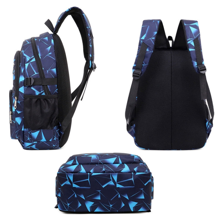 WA208 3 In 1 Diamond Print Canvas Backpack Shoulder Bag Student Schoolbag, 3 In 1 Grey, 3 In 1 Red, 3 In 1 Blue, 3 In 1 Rose Red