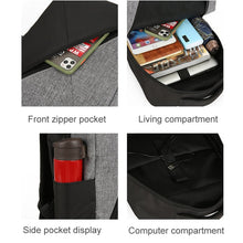 Load image into Gallery viewer, 3 In 1 Computer Shoulder Bag Oxford Cloth Schoolbag Multifunctional USB Business Bag